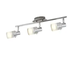 KHG LED- Deckenstrahler  3-flammig mit Glas   ¦ silber ¦ Maße (cm): B: 50 H: 15 T: 13.5