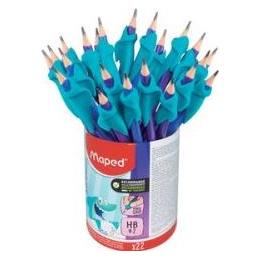 Maped Bleistift mit Schreibhilfe KIDY learn, 22er Köcher HB, Minenstärke: 2,2 mm, dreieckig, bruchfeste G (2.20 mm, HB, 22x) (854500)