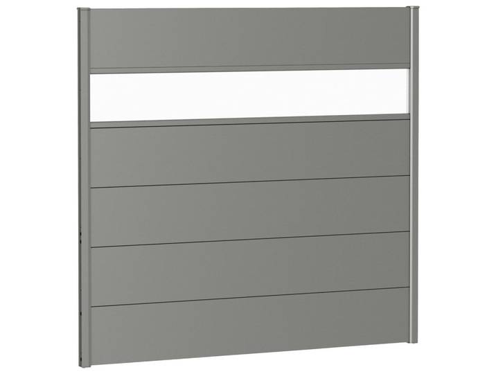 Sichtschutz, Grau, Metall, Kunststoff, 145x137x4.4 cm, Freizeit & Co, Campingausrüstung, Campingzubehör
