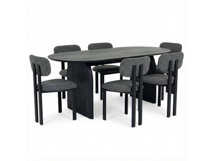 ESSGRUPPE MALA FRANCA 7er Set schwarz