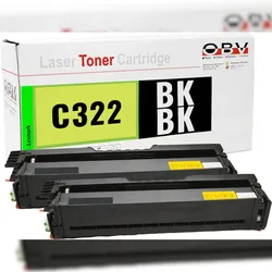 OBV Toner Schwarz Doppelpack kompatibel zu Lexmark C3224dw MC3224dwe - Ersetzt C3220K0 - ca. 1500 Seiten je Toner