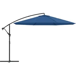 Helloshop26 - Freiarm-Sonnenschirm mit 350 cm langem blauem Aluminiummast 02_0008481