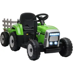 ELEKTRISCHER Traktor Kinder Aufsitztraktor mit MP3 Funktion, 3-6KM/H, Grün