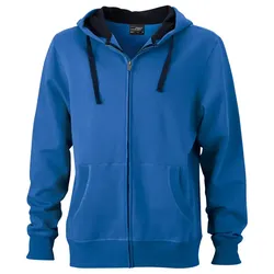 Kapuzen-Sweatjacke "JN595" - XL - cobalt