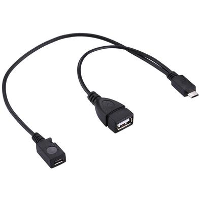 USB 2.0 Micro B OTG Y Splitter Cable For Data Transfer & Connectivity 19 30cm USB 2.0 Micro B OTG Y Splitter Cable For Data Transfer & Connectivity 19 30cm