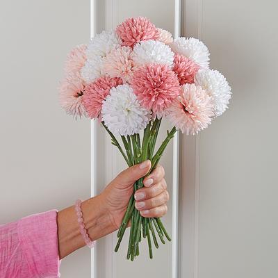Kunstblumenstrauß "Kugelblumen" Schmuck-Dahlien