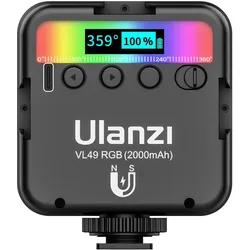 Ulanzi VLC49 RGB (Videoleuchte), Dauerlicht, Schwarz