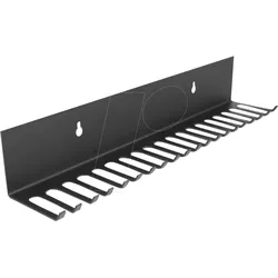 DELOCK 66729 - Kabelrechen, mit 19 Aussparungen, 318 x 65 mm, schwarz
