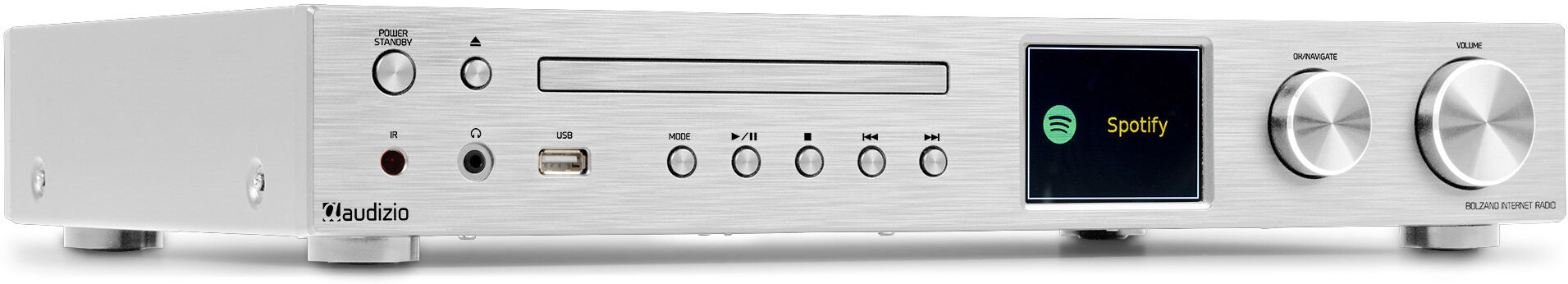 Audizio Bozen Internet-Receiver Mit Verstärker, Dab+ Und Cd-Player Aluminium -B-Stock-