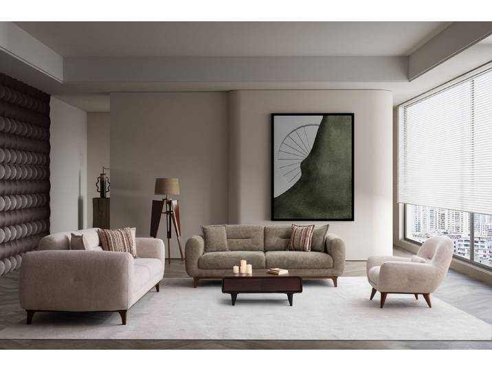 Nobelaa Sofa Sitzgruppe/Sofa Set - Wohnzimmergarnitur Banksia 3+3+1