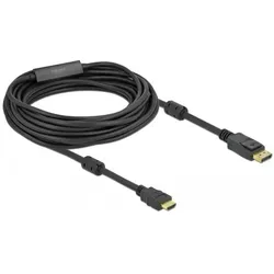 Delock Video- / Audiokabel (10 m), Videokabel, Schwarz