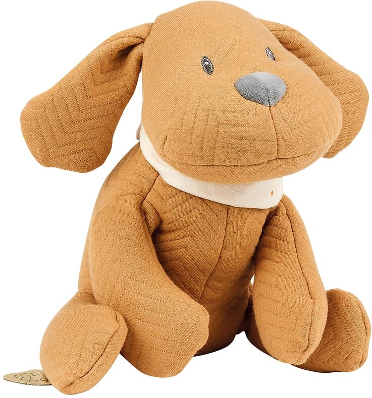 Nattou Peluche jacquard perrito Charlie caramelo. Caramelo