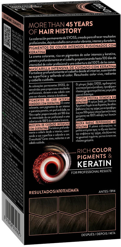Syoss Permanent Color #3.1-Castaño Oscuro