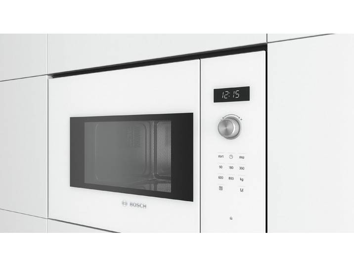 BOSCH Einbau-Mikrowelle BFL524MW0, Mikrowelle, 20 l, Perfektes Gelingen durch 7 voreingestellte Automatikprogramme