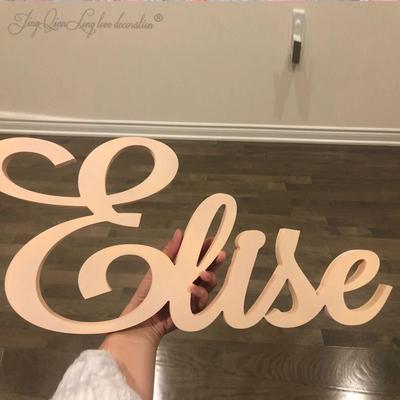 Uplift Essentials Personalized Large Wooden Name Sign Custom High Definition Decor For Nurseries & Modern Kindergartens blue 11.8 In (30 Cm)