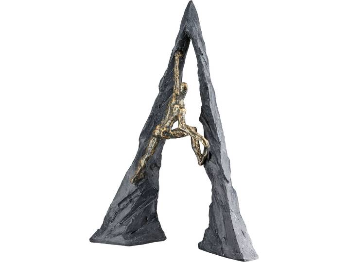 Skulptur CASABLANCA BY GILDE Skulptur Climber , bronzefarben, B:26cm H:36,5cm T:10cm, Polyresin (Kunststein), Dekofiguren, Skulptur