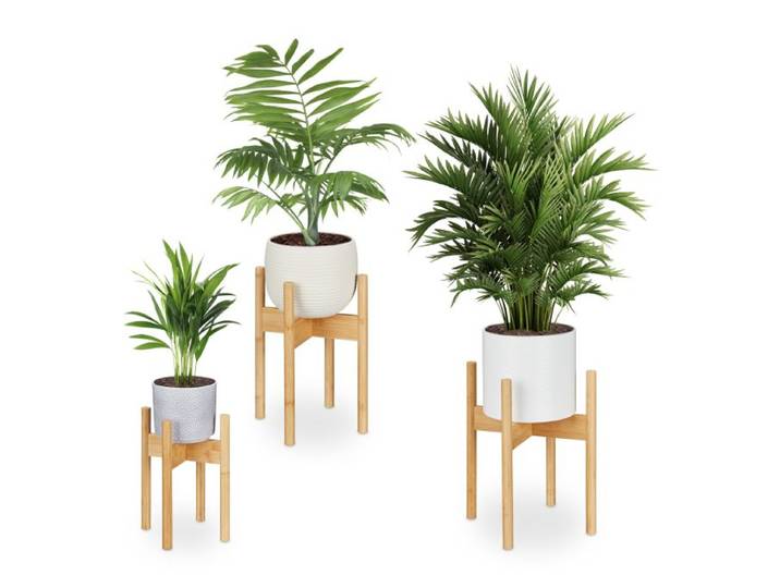 Relaxdays Plantenstandaard in een set van 3