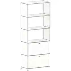 viasit Aktenregal »System 4« schmal weiß, 77.9x193.1x40.4 cm