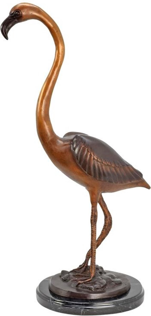 Bronzen beeld van een flamingo voor op tafel