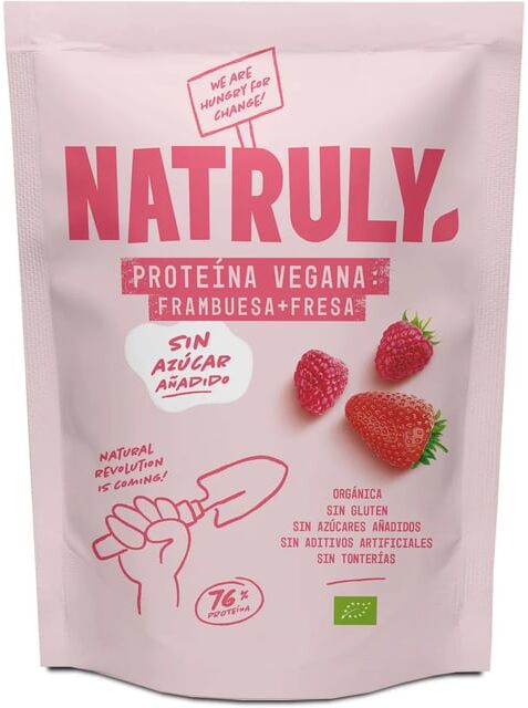 Natruly NATURAL PROTEÍNA VEGANA MORANGO E FRAMBOESA 350g Morango-Framboesa