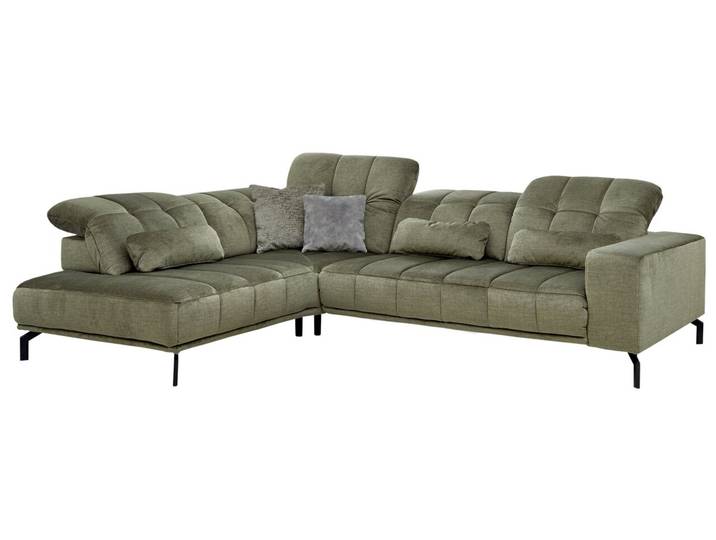 Beldomo Style Eckgarnitur KLAGENFURT, olive, Stoff