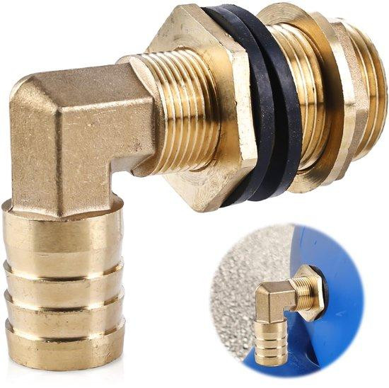Gouden plastic slangkoppeling 3/4 inch