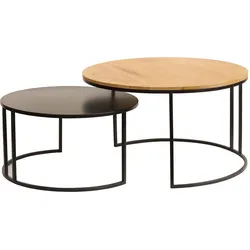 Ausziehbare Couchtische aus Holz und Metall TAHL