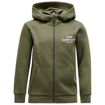 Peak Performance - Kid's Junior Original Zip Hood - Sweat- & Trainingsjacke Gr 160 oliv