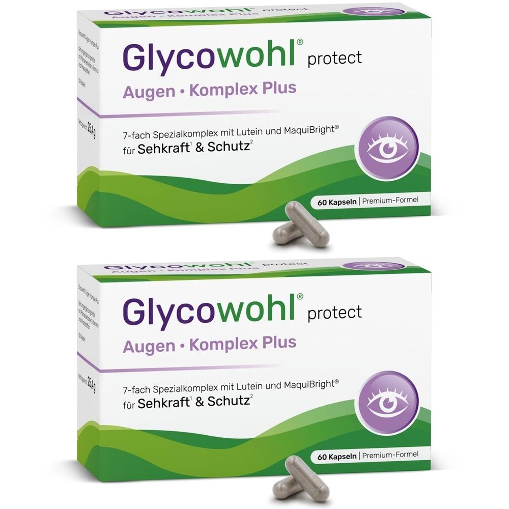 Glycowohl Augenkomplex m.Lutein & Vitamin A+E Kps. 2x 2x60 St Kapseln