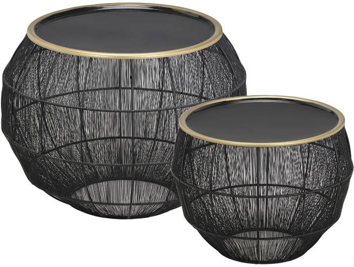 Beistelltisch MIRRORS AND MORE Mika , schwarz, H:41cm, Tische, Beistelltisch