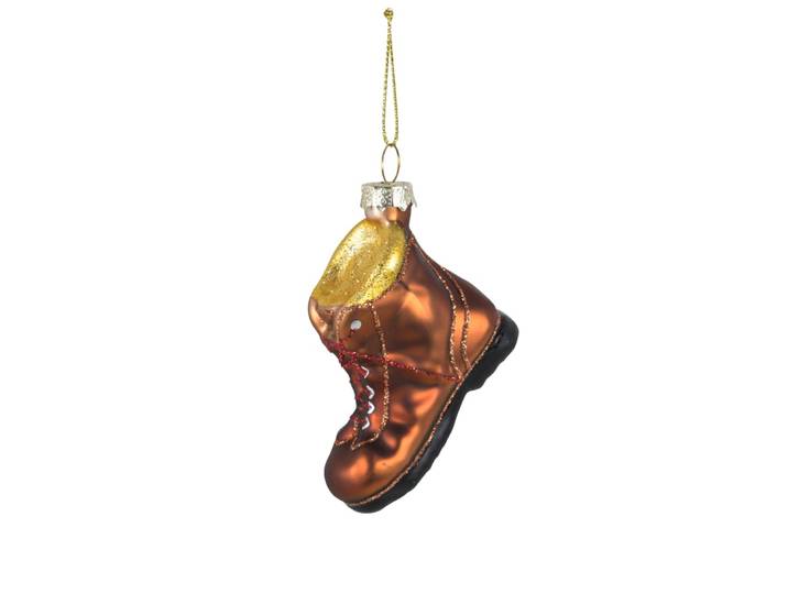 Weihnachtsdeko Schuh zum Aufhängen aus Glas