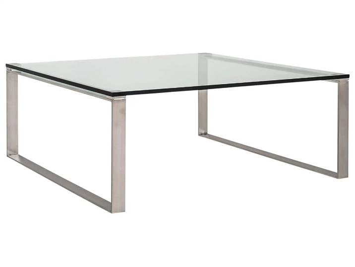 Salontisch Dafina, Klarglas, Kufen Edelstahl, b 100 cm