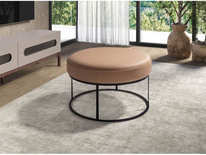 Banquette en cuir marron