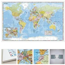 STIEFEL Eurocart Wandkarte »Weltkarte mit Ausschnitt Zentraleuropa zum Pinnen« 120 x 80 cm mit Wa