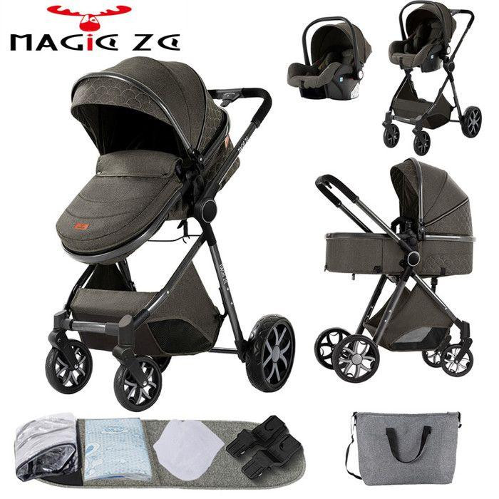Magic ZC kinderwagen voor baby's van 0 tot 36 maanden, chocoladebruin