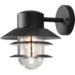 Konstsmide Wandleuchte Modena, schwarz lackiert, klares Glas (7310-750)