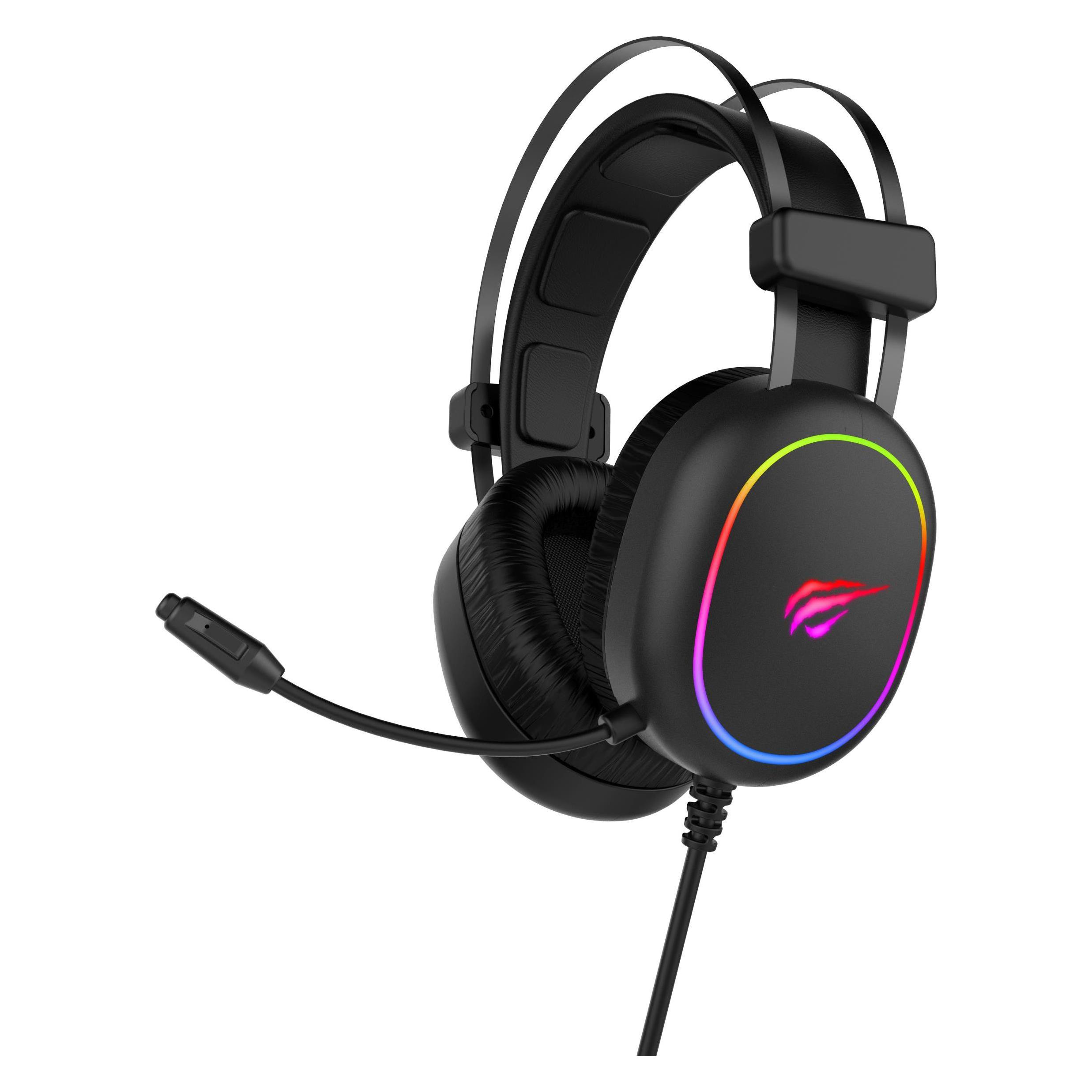 Havit GAMING HEADPHONE RGB BLACK 2016D Kopfhörer Verkabelt Kopfband Schwarz (Kabelgebunden) (H2016D)