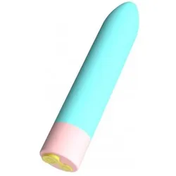 Party Color Toys, Vibrator, Baly Wiederaufladbares Vibrierbullet 10 Intensitäten Blau