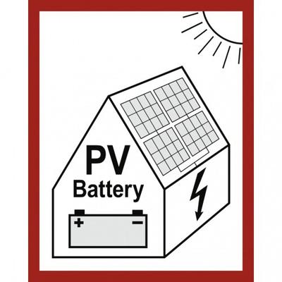 Dreifke® Schild, Hinweis auf eine PV-Anlage mit Batteriespeicher, Alu, 200x250 mm