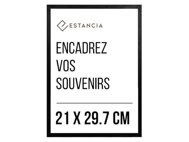 Estancia Cadre Photo en Bois Noir 21x29\,7 (A4) Art Mural de Portraits Modernes Din A4