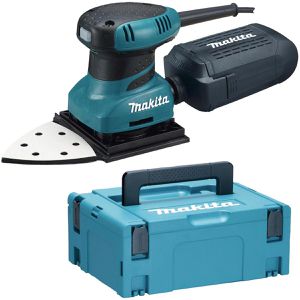 Makita Schwingschleifer BO4565J, Faust-Schleifer, 200 W, 190 x 112mm, mit Klettverschluss und Koffer