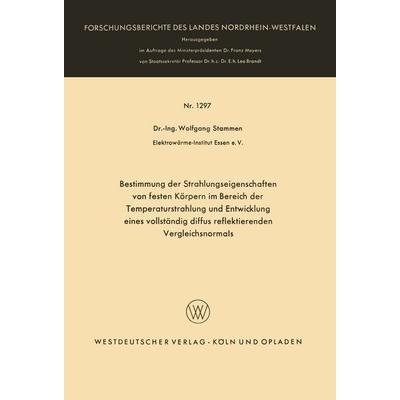 Bestimmung der Strahlungseigenschaften von festen Körpern im Bereich der Temperaturstrahlung und Entwicklung eines vollständig diffus reflektierenden