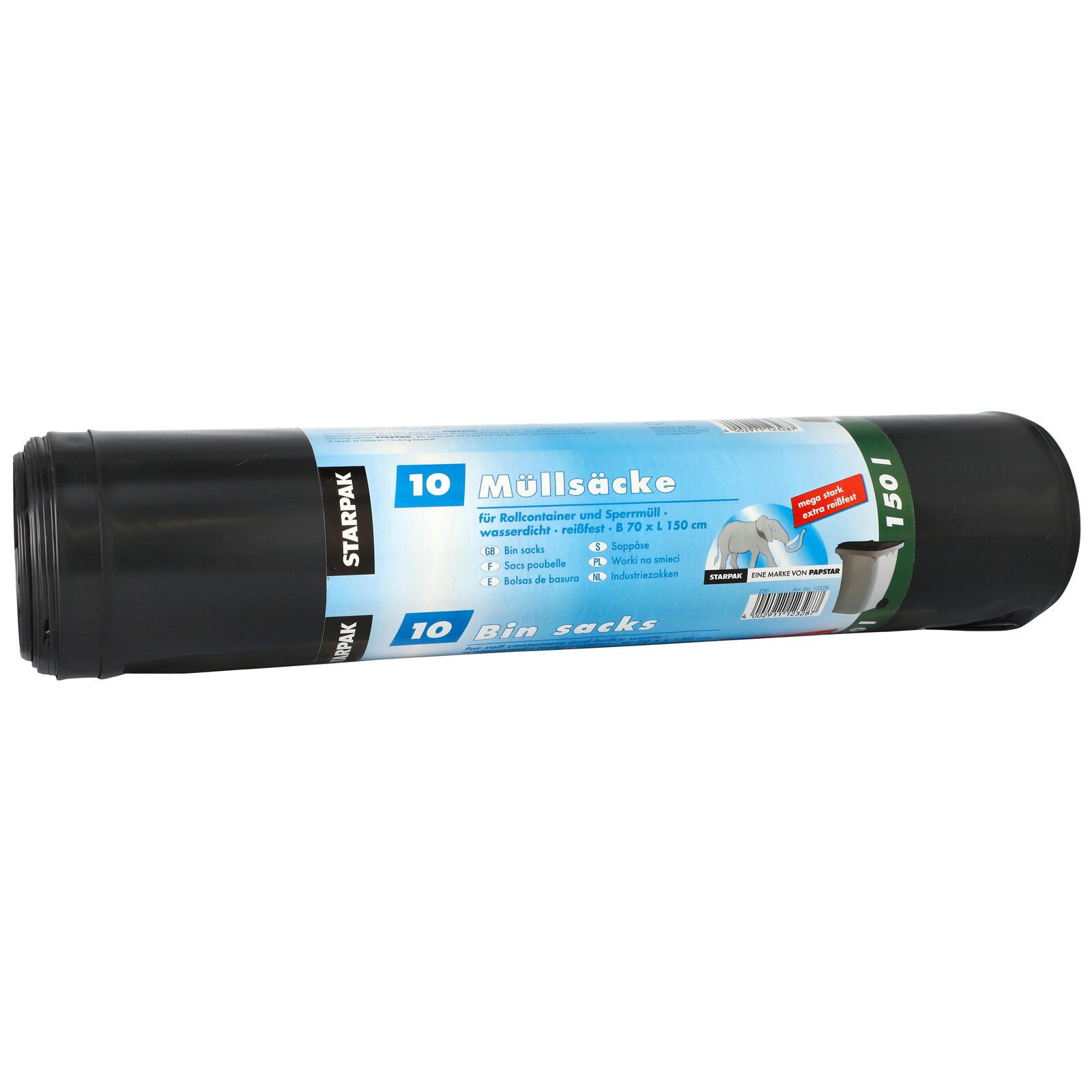 STARPAK PAPSTAR Müllbeutel 150,0 l schwarz 12328