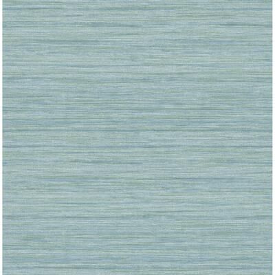 Scott Living Barnaby Light Blue Faux Grasscloth Wallpaper