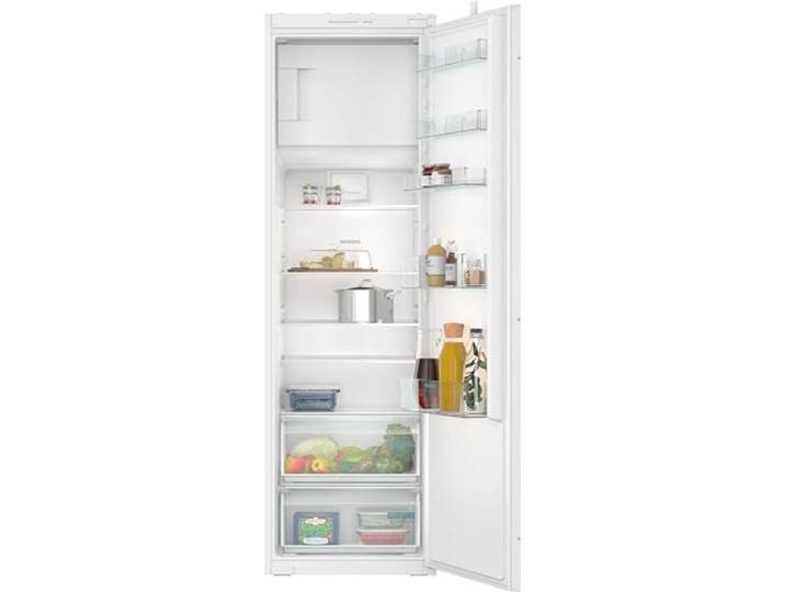 Siemens KI82LNSE0 iQ100, Einbau-Kühlschrank mit Gefrierfach, 177,5 x 56 cm Nische, 246 L Kühlen & 34 L Gefrieren, Made in Germany, schnell Kühlen, freshBox für Obst und Gemüse, Leise, Schleppscharnier