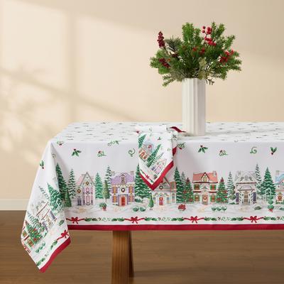 Lenox Spice Village Christmas Tablecloth