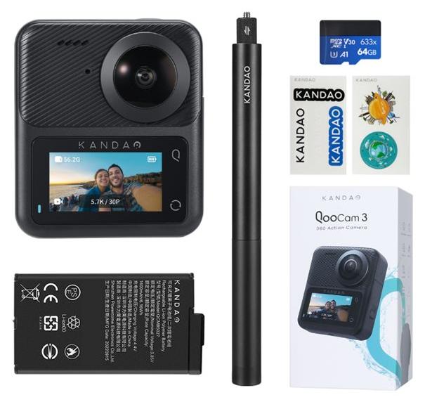 Kandao QooCam 3 - Travel Combo - 360° Action-Kamera