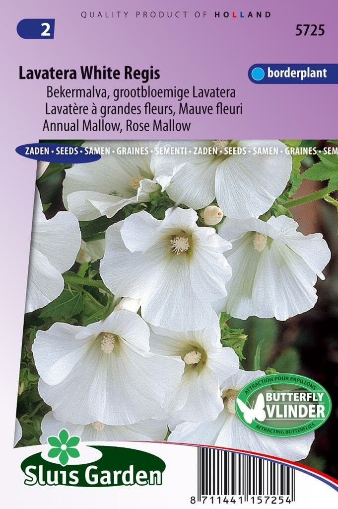 Lavatera Trimestris zaden White Regis van Sluis Garden