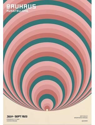 Inspire Select Abstract Orange Bauhaus Poster Geometric Sunrise Bicycle Pop Art Wall Prints For Modern Home Decor wo 161 1 27.56 In No Frame