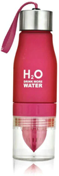 KitchenCuration H2O Fruit Infusion Water Bottle Perfect Gift For Fitness & Yoga Lovers Pink
